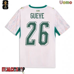 Senegal Pape Gueye #26 Prima Maglia Mondiali 2026 Manica Corta